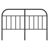 Metallinen sängynpääty musta 150 cm