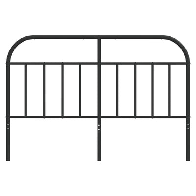 Metallinen sängynpääty musta 150 cm