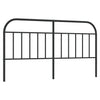 Metallinen sängynpääty musta 160 cm