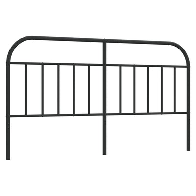 Metallinen sängynpääty musta 160 cm