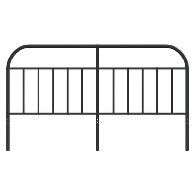 Metallinen sängynpääty musta 160 cm
