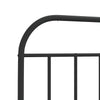 Metallinen sängynpääty musta 160 cm