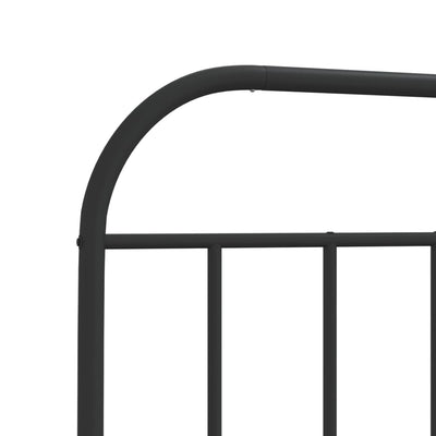 Metallinen sängynpääty musta 160 cm