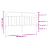 Metallinen sängynpääty musta 160 cm