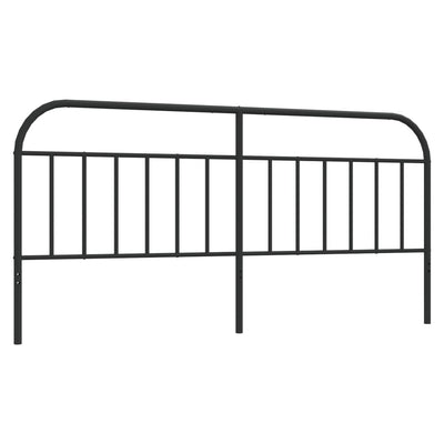 Metallinen sängynpääty musta 193 cm
