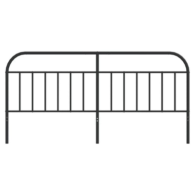 Metallinen sängynpääty musta 193 cm