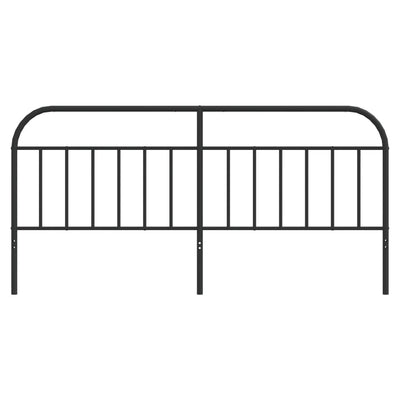 Metallinen sängynpääty musta 200 cm
