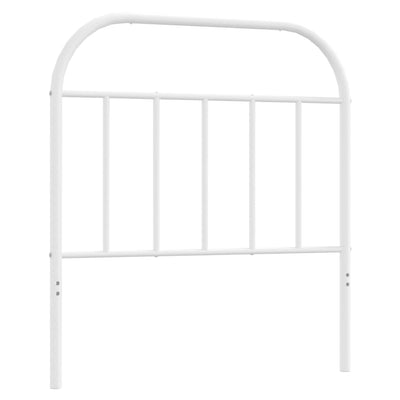 Metallinen sängynpääty valkoinen 80 cm