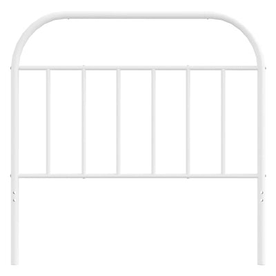 Valkoinen metallinen sängynpääty Is 100cm