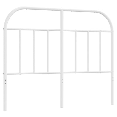 Metallinen sängynpääty valkoinen 120 cm