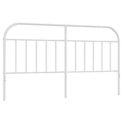 Metallinen sängynpääty valkoinen 180 cm