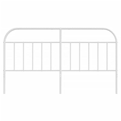 Metallinen sängynpääty valkoinen 180 cm