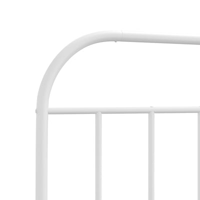 Metallinen sängynpääty valkoinen 180 cm