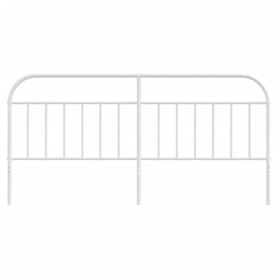 Metallinen sängynpääty valkoinen 193 cm