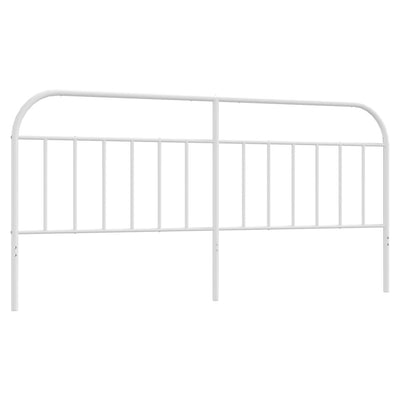 Metallinen sängynpääty valkoinen 200 cm