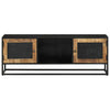 TV-taso 110x30x40 cm täysi mangopuu ja rauta