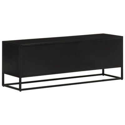 TV-taso 110x30x40 cm täysi mangopuu ja rauta