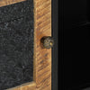 TV-taso 110x30x40 cm täysi mangopuu ja rauta
