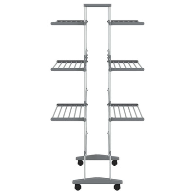 Alumiini pyykinkuivausteline Karoline 89x64x129cm (pyörillä)