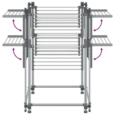 Aluminium pyykinkuivausteline Cid 107x107x120cm