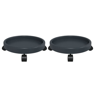 Kasvirullakot pyörillä 2 kpl harmaa halkaisija 34 cm 35 kg
