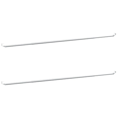 Verhotangot 2 kpl valkoinen ja hopea 90-130 cm alumiini