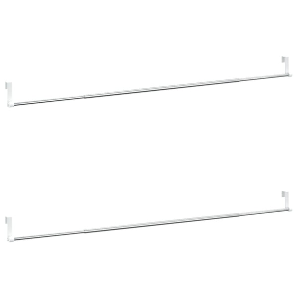 Verhotangot 2 kpl valkoinen ja hopea 90-135 cm alumiini