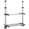 Keittiöhylly 50x25x(50-70) cm alumiini