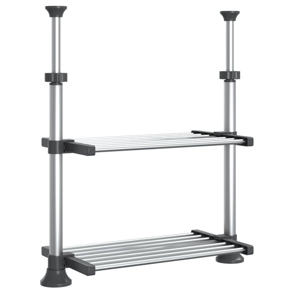 Keittiöhylly 50x25x(50-70) cm alumiini