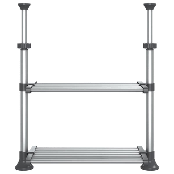 Keittiöhylly 50x25x(50-70) cm alumiini