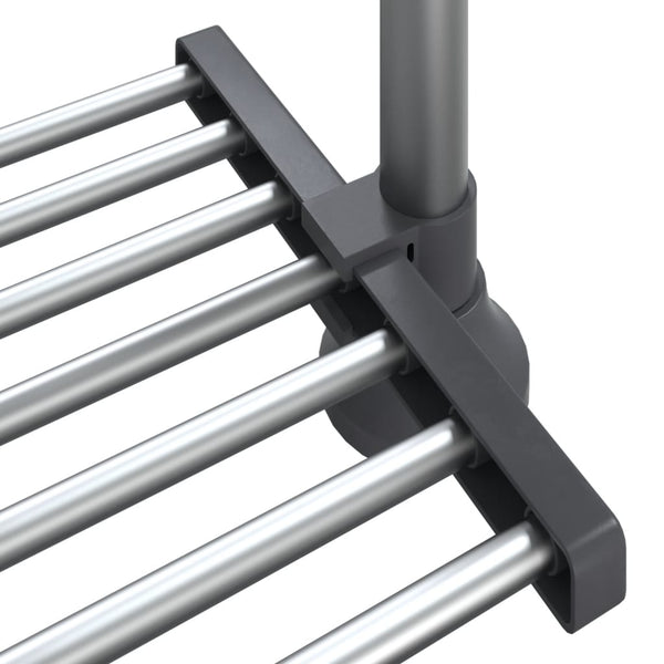 Keittiöhylly 50x25x(50-70) cm alumiini