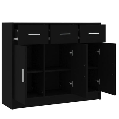 Senkki musta 91x28x75 cm tekninen puu