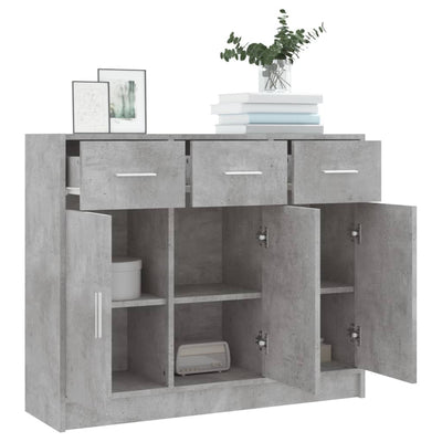 Senkki betoninharmaa 91x28x75 cm tekninen puu