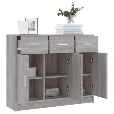 Senkki harmaa Sonoma 91x28x75 cm tekninen puu