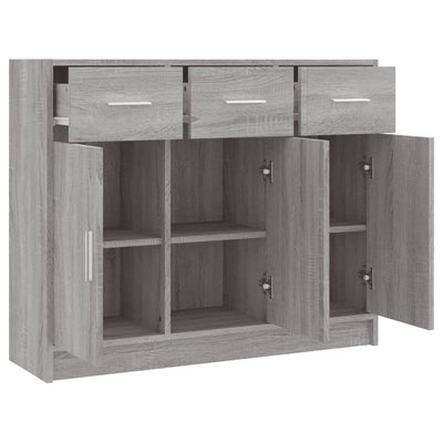 Senkki harmaa Sonoma 91x28x75 cm tekninen puu