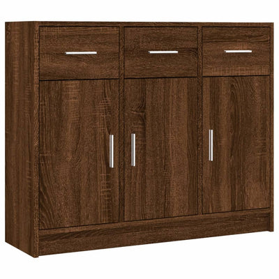 Senkki ruskea tammi 91x28x75 cm tekninen puu