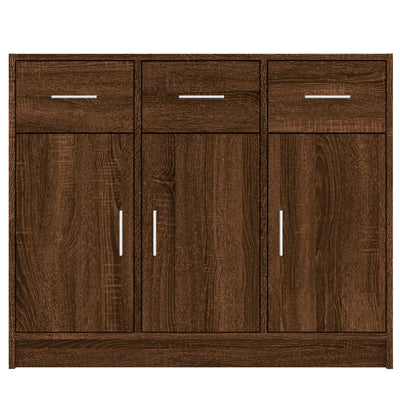 Senkki ruskea tammi 91x28x75 cm tekninen puu