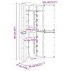 Harmaa ja musta puutarhan varastokaappi Iecret 65x37x165cm (pp)