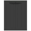 Puutarhan varastokaappi musta 65x37x85 cm PP