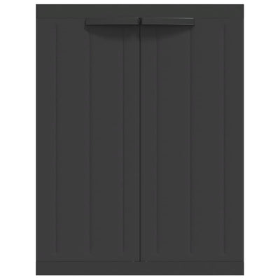 Puutarhan varastokaappi musta 65x37x85 cm PP