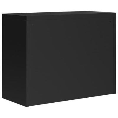 Arkistokaappi musta 90x40x70 cm teräs