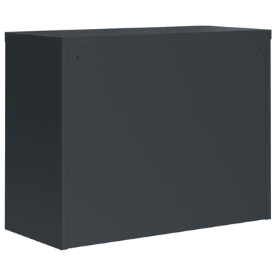 Arkistokaappi antrasiitti 90x40x70 cm teräs