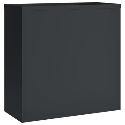 Arkistokaappi antrasiitti 90x40x90 cm teräs