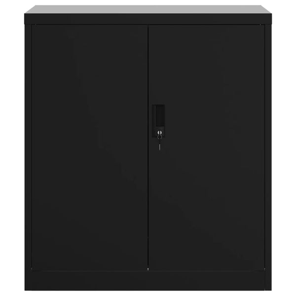Arkistokaappi musta 79x40x90 cm teräs