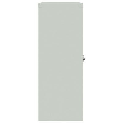 Arkistokaappi vaaleanharmaa 90x40x105 cm teräs