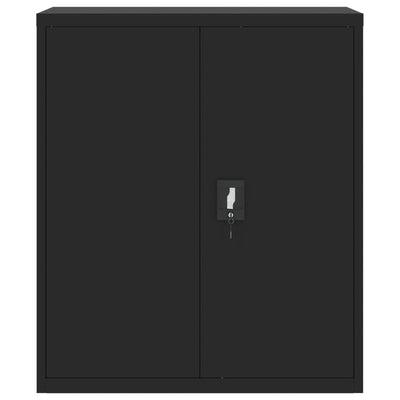 Arkistokaappi musta 90x40x105 cm teräs
