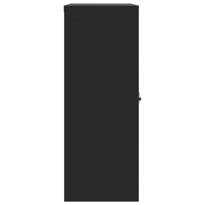 Arkistokaappi musta 90x40x105 cm teräs