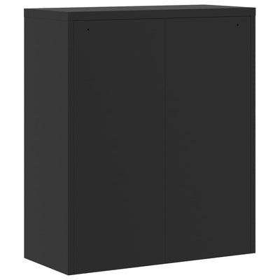Arkistokaappi musta 90x40x105 cm teräs