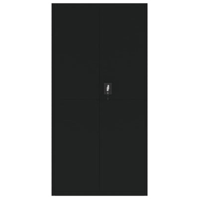 Arkistokaappi musta 90x40x180 cm teräs