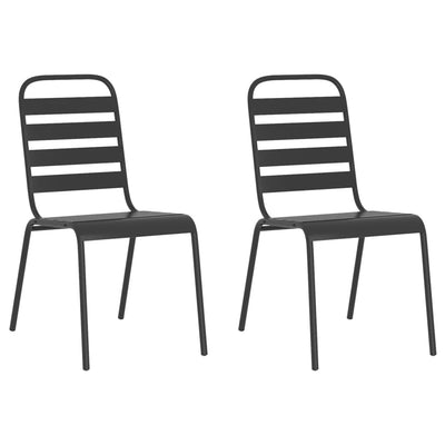 3-osainen Ulkoruokailuryhmä antrasiitti teräs